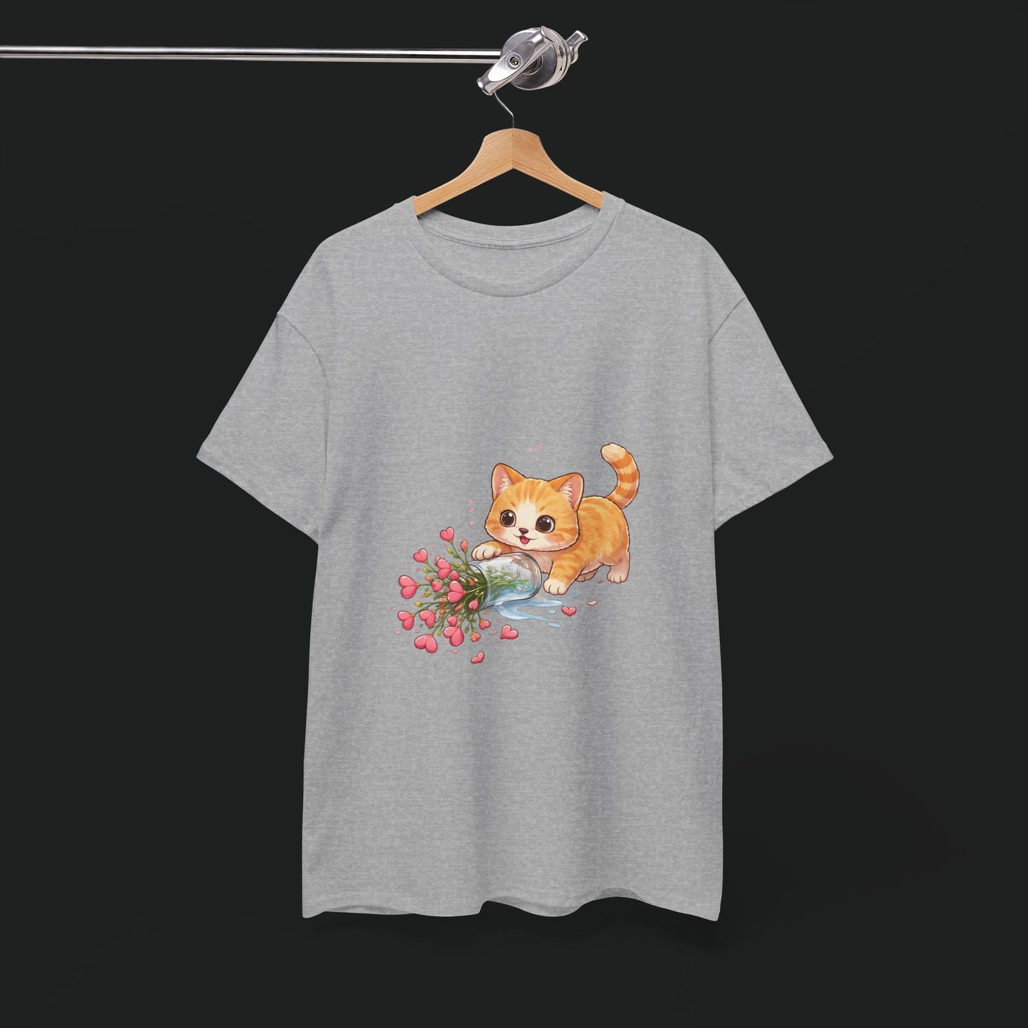 Cat with Spilled Flowers T-Shirt
