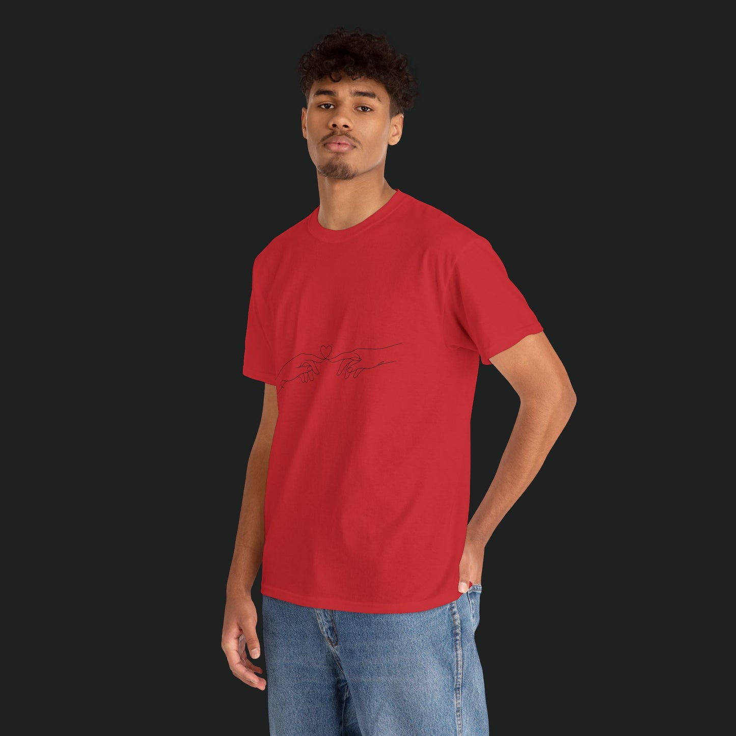 Minimalist Line Art Hands Tee