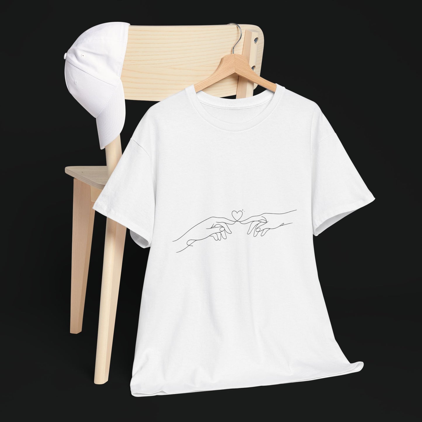 Minimalist Line Art Hands Tee