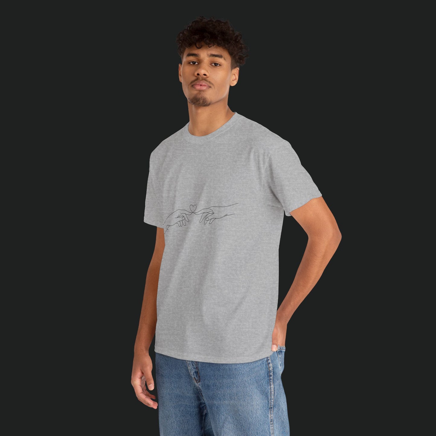 Minimalist Line Art Hands Tee