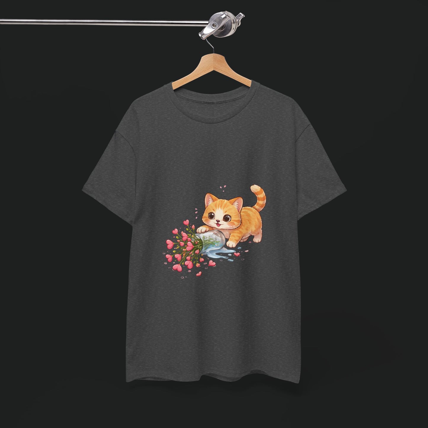 Cat with Spilled Flowers T-Shirt