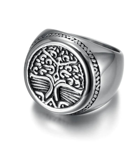 Asgard Handcrafted Stainless Steel Celtic Tree Of Life Ring