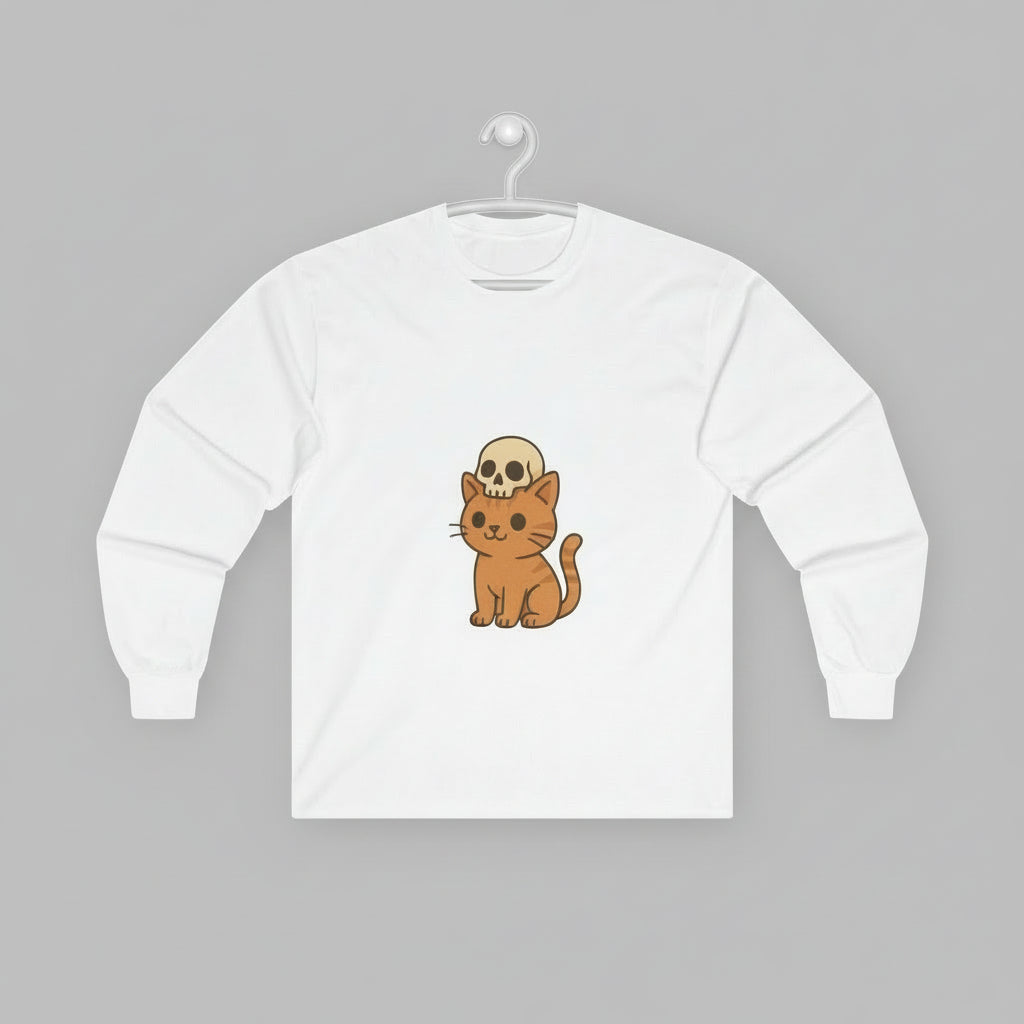 Cat with Skull Long Sleeve