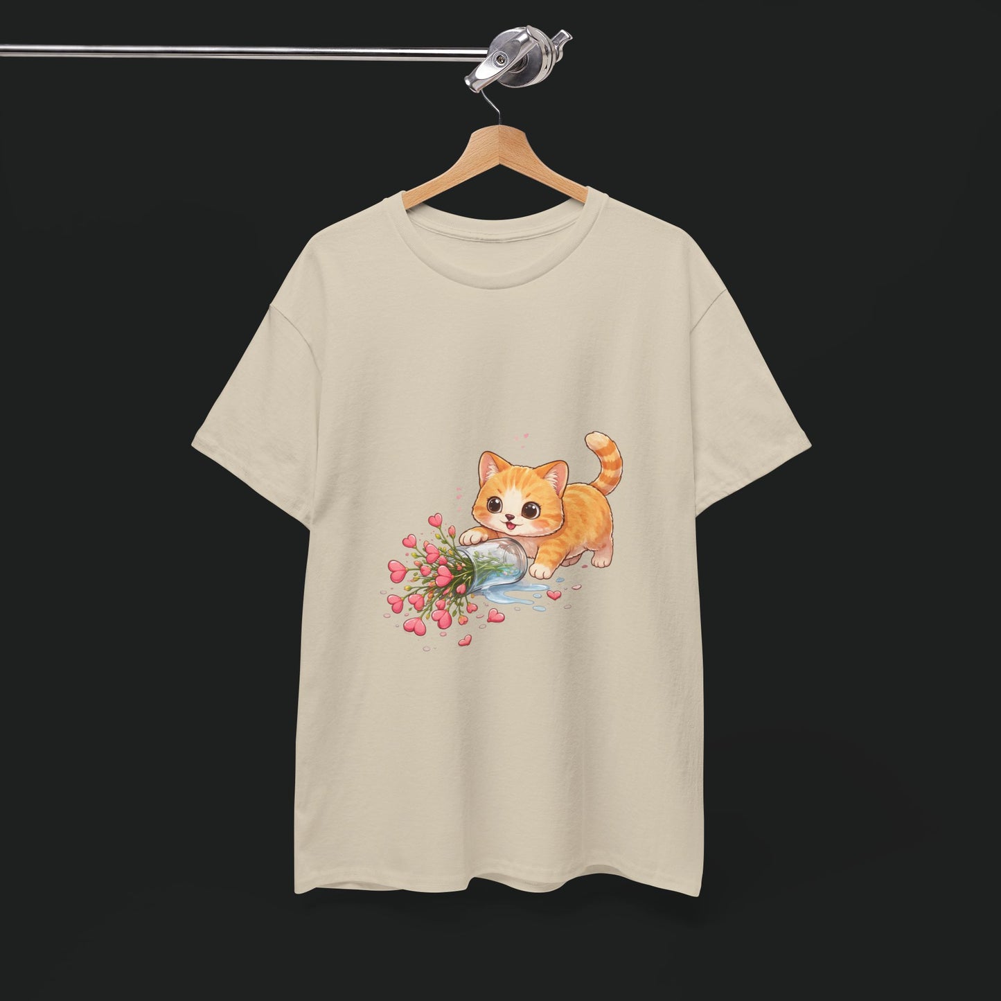 Cat with Spilled Flowers T-Shirt