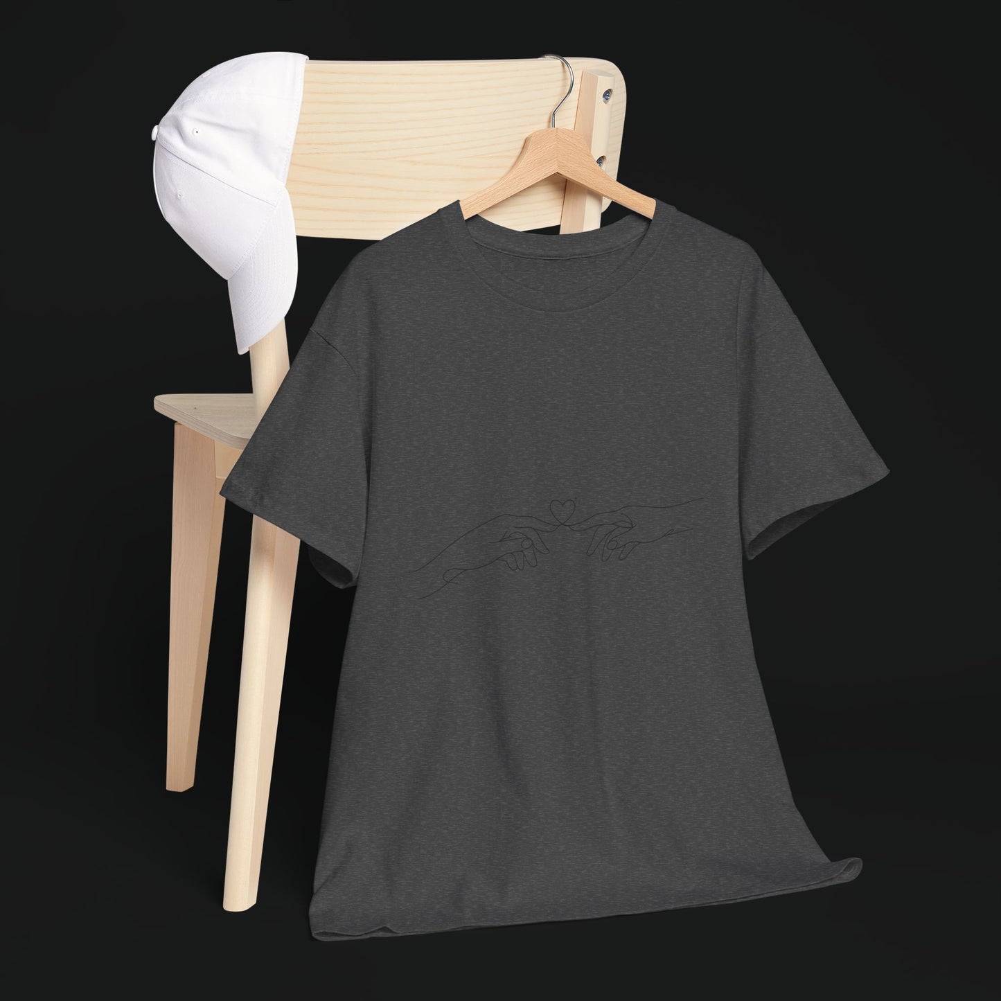 Minimalist Line Art Hands Tee