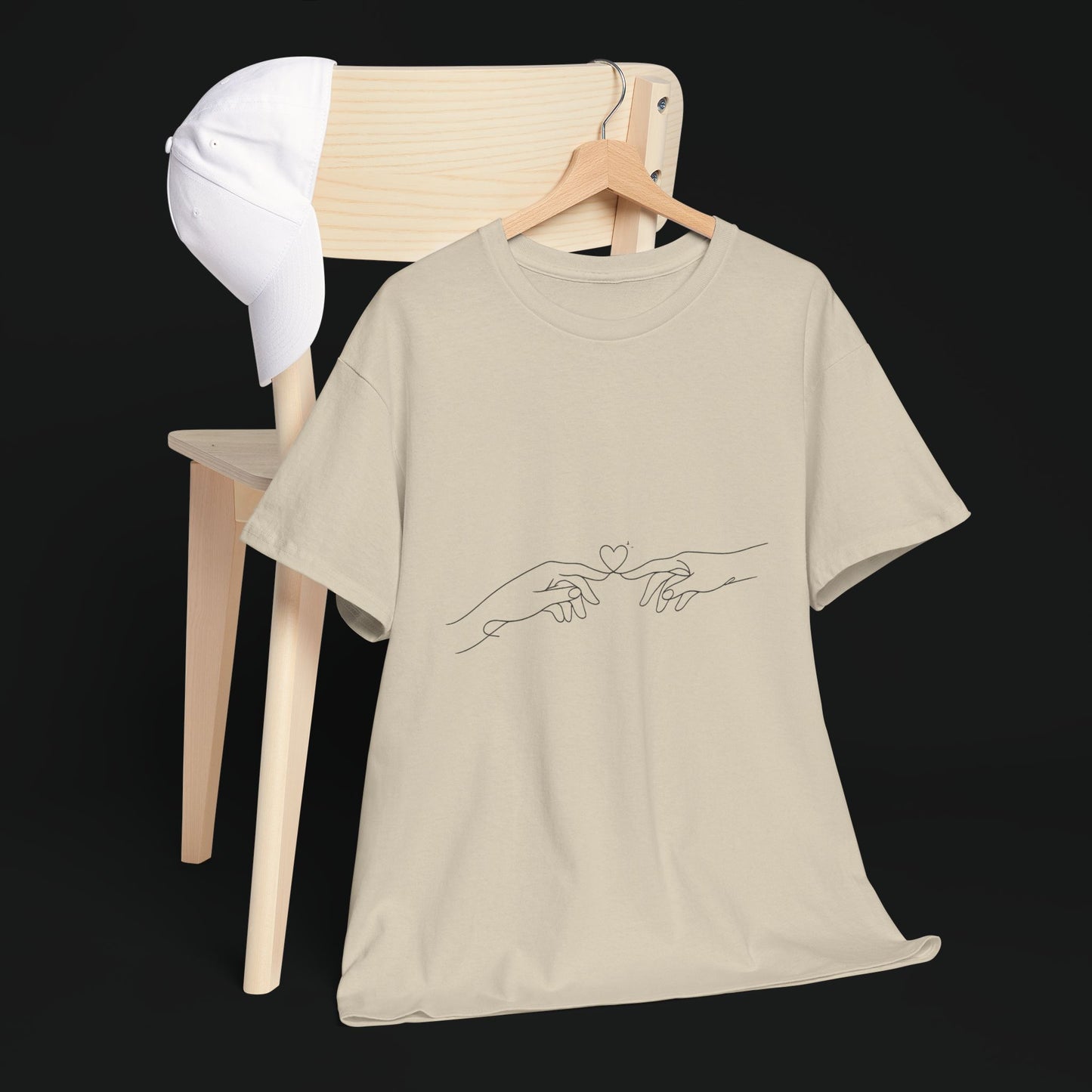 Minimalist Line Art Hands Tee