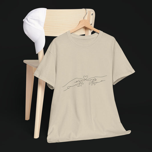 Minimalist Line Art Hands Tee