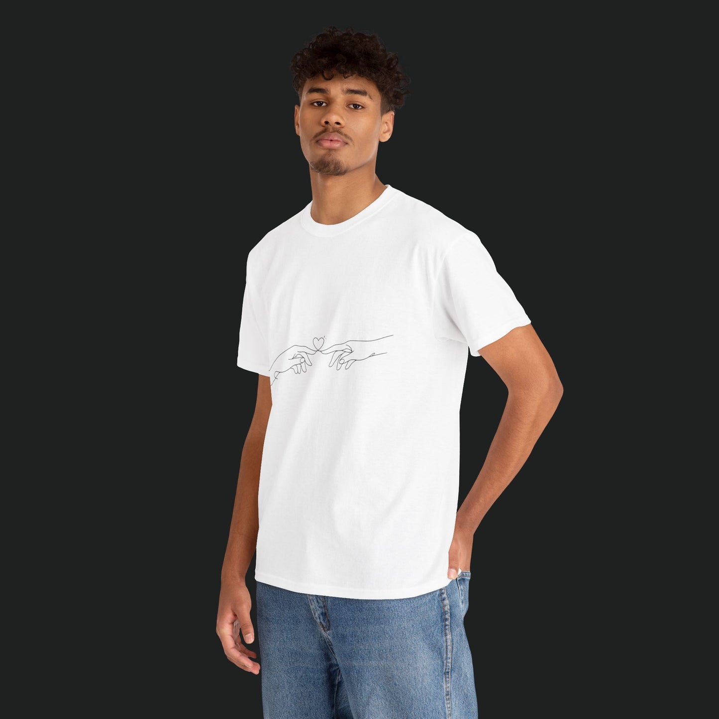 Minimalist Line Art Hands Tee