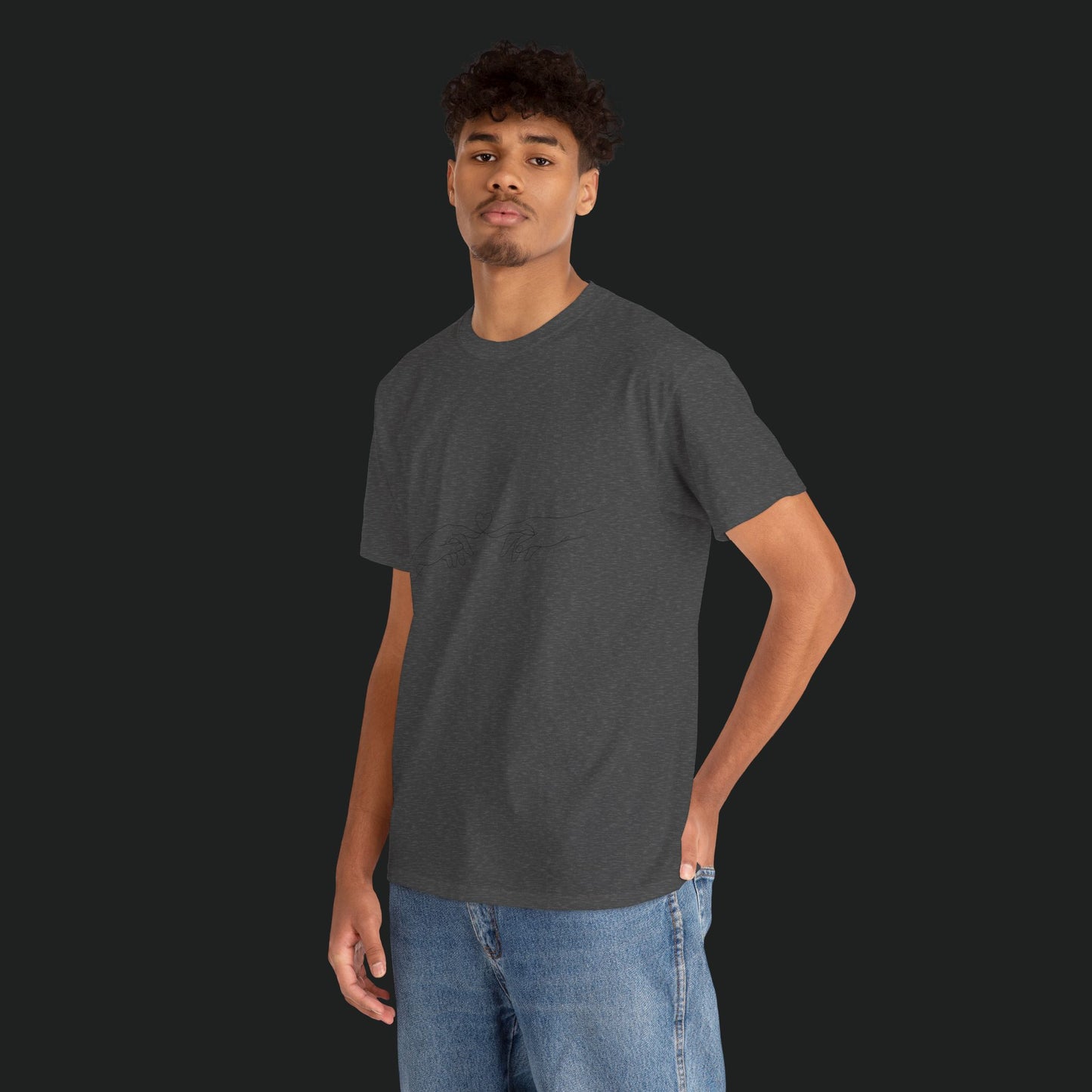 Minimalist Line Art Hands Tee